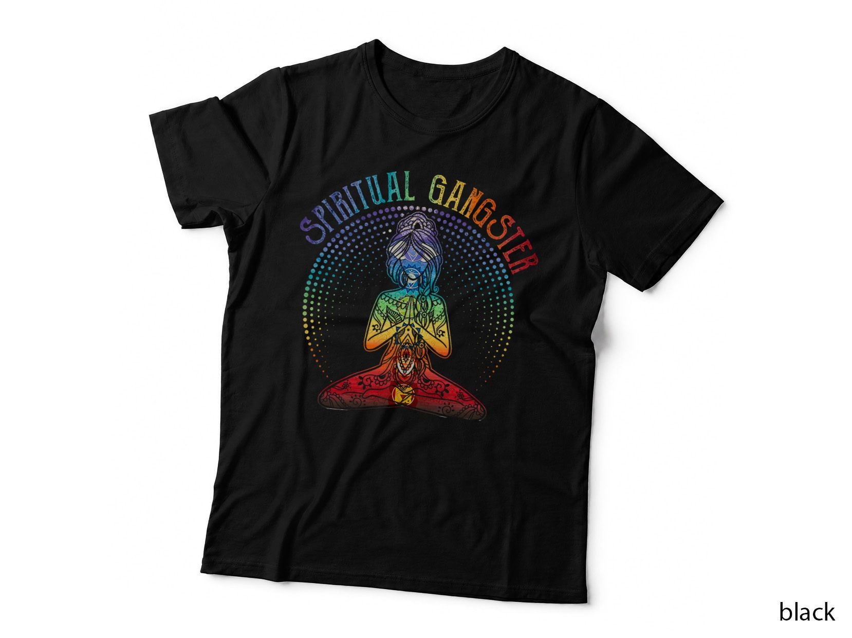 Yoga Love Funny Yoga T-Shirt, Rainbow Meditation, Yoga Apparel T-Shirt