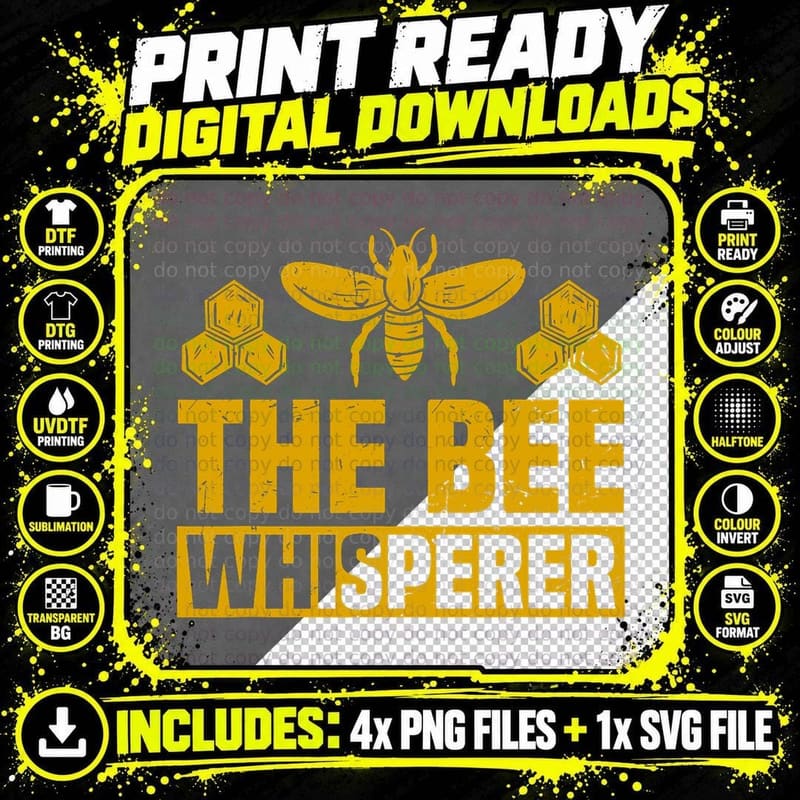 Bees Apiarist Funny Beekeeping the Bee Whisperer Png SVG Digital Bundle