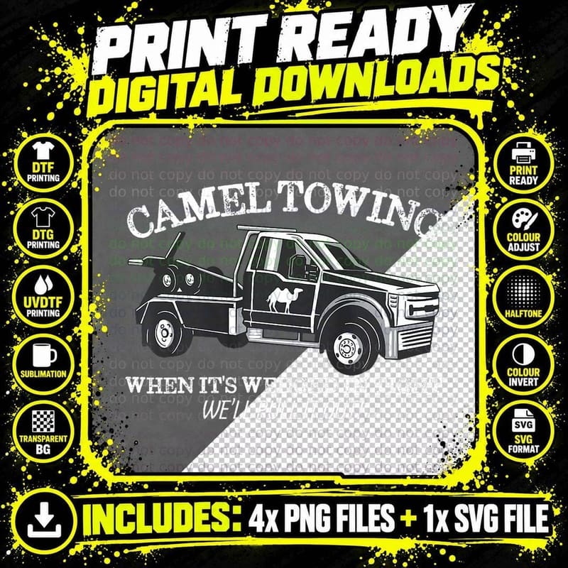 Camel Towing Inappropriate Humor Adult Humor Camel Png SVG Digital Bundle