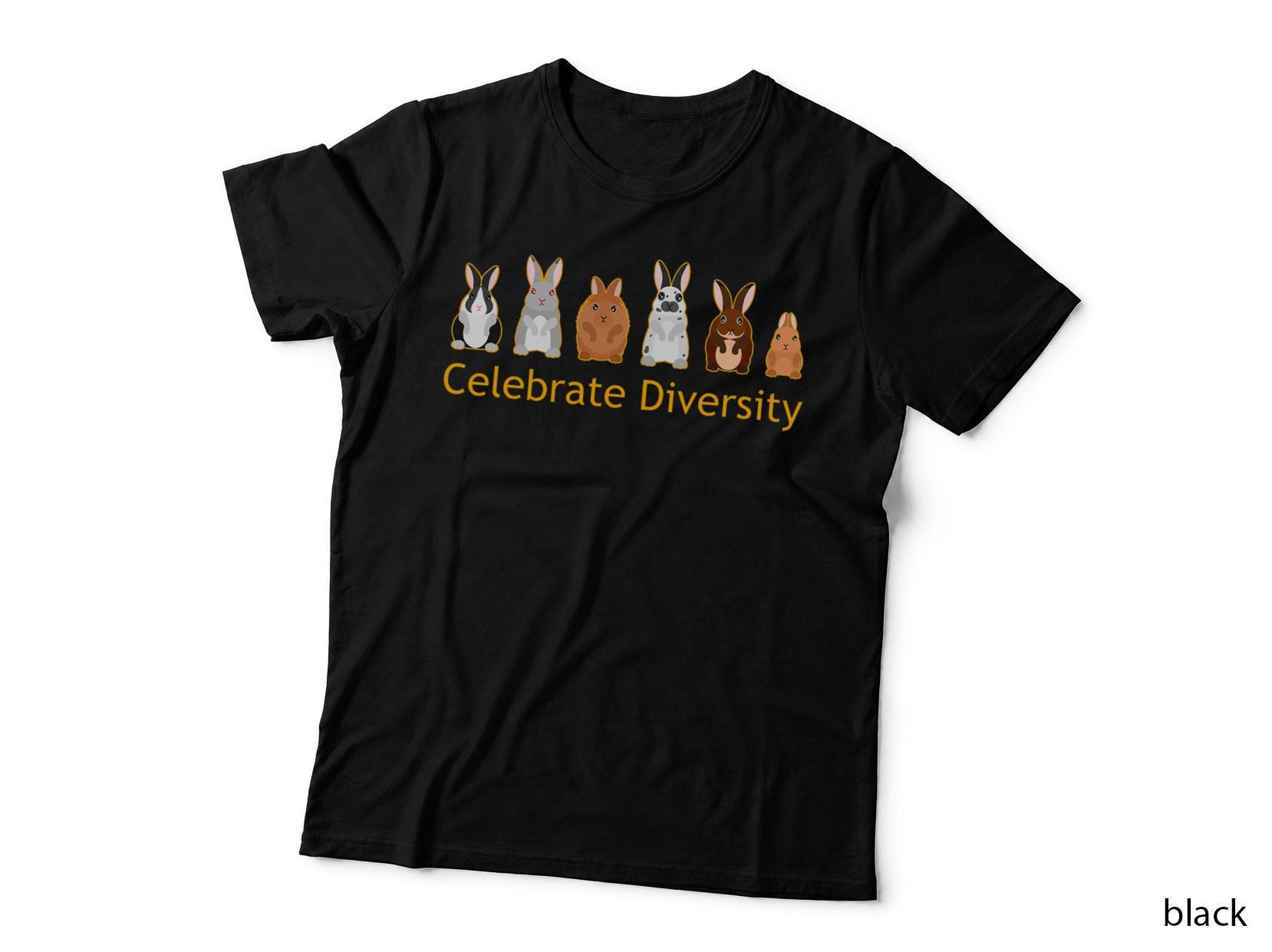 Celebrate Diversity Cute Bunnies Pet Funny Rabbit Lover Gift T-Shirt
