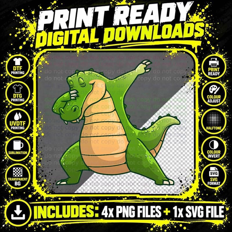 Funny Alligator Design for Kids Men Women Reptile Png SVG Digital Bundle