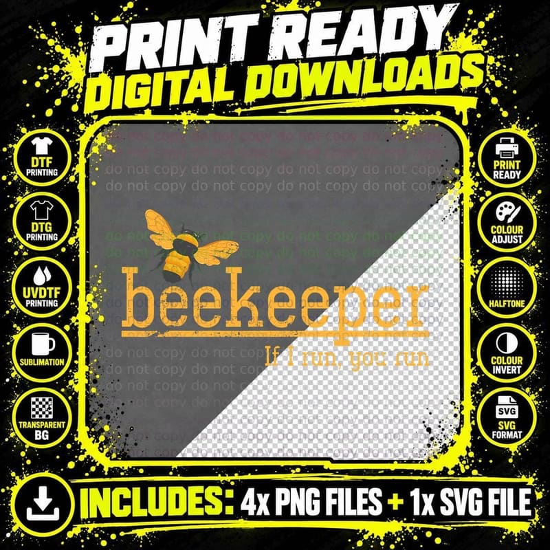 Funny Bee Hive Honey Lover Gift Beekeeper T-Shirt Png SVG Digital Bundle