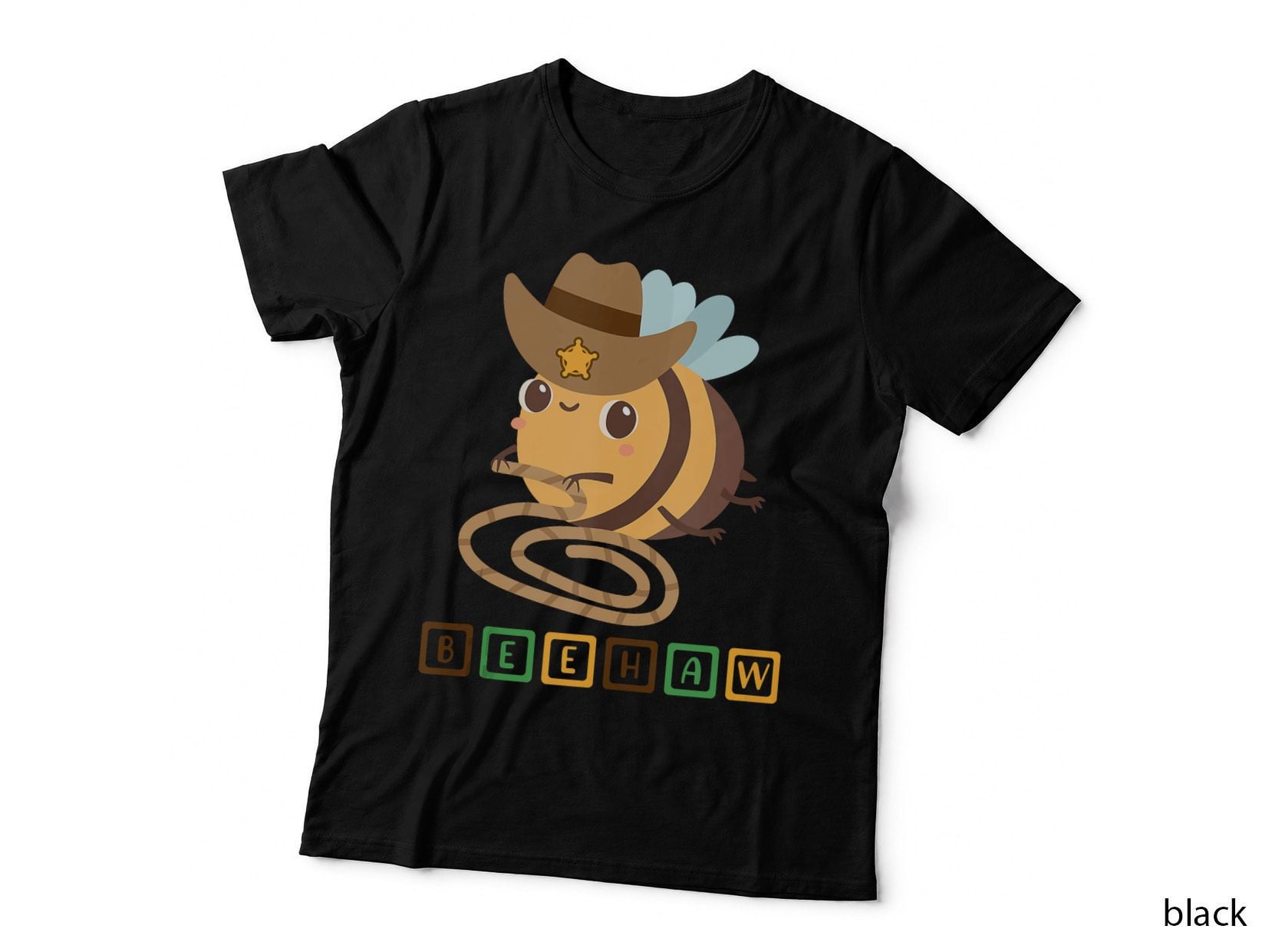 Funny Beehaw Cowboy Bee Lover Western Country Cowgirl Design T-Shirt