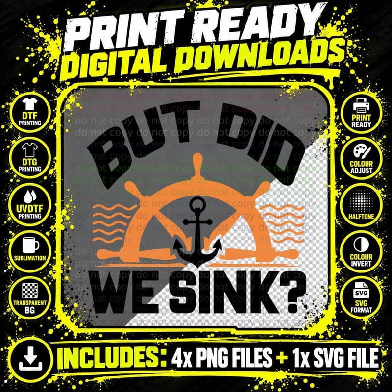 Funny Boat Captain Gift for Boater Men Women Cool Png SVG Digital Bundle