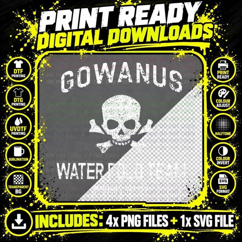 Funny Brooklynite Gift Gowanus Water Polo Team Brooklyn Png SVG Digital Bundle