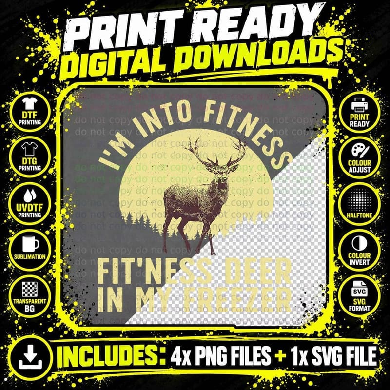 Funny Deer Hunting Art for Men Women Wildlife Hunter Png SVG Digital Bundle
