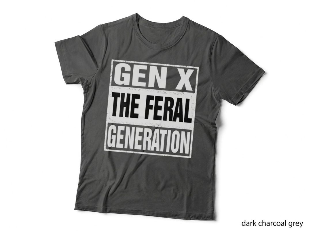 Funny Gen X the Feral Generation Retro T-Shirt, Humor Tee