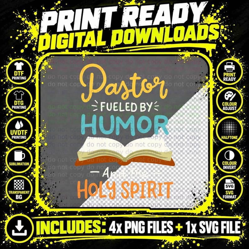 Funny Pastor Appreciation Sermonator Design T-Shirt Png SVG Digital Bundle