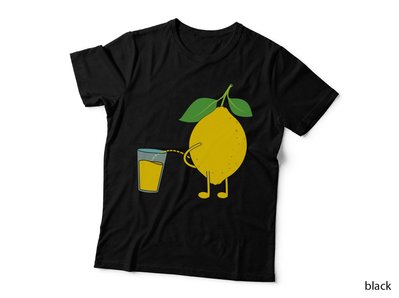 Funny Peeing Lemon - Lemon Juice - Pee - Humour - Happy T-Shirt