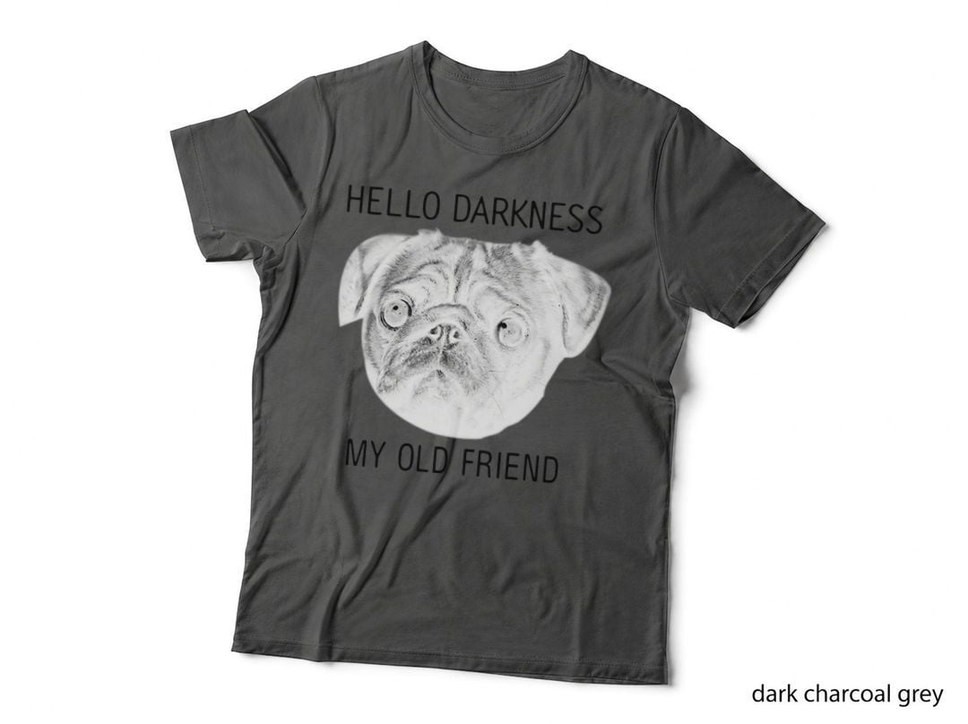 Hello Darkness My Old Friend Funny Pug Shirt Pug Lovers T-Shirt
