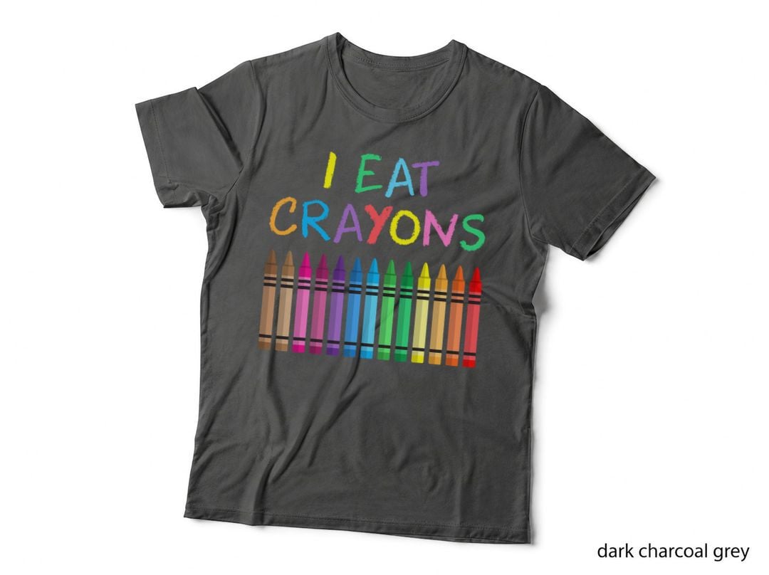I Eat Crayons Funny Saying Artist Coloring Drawing Painting T-Shirt