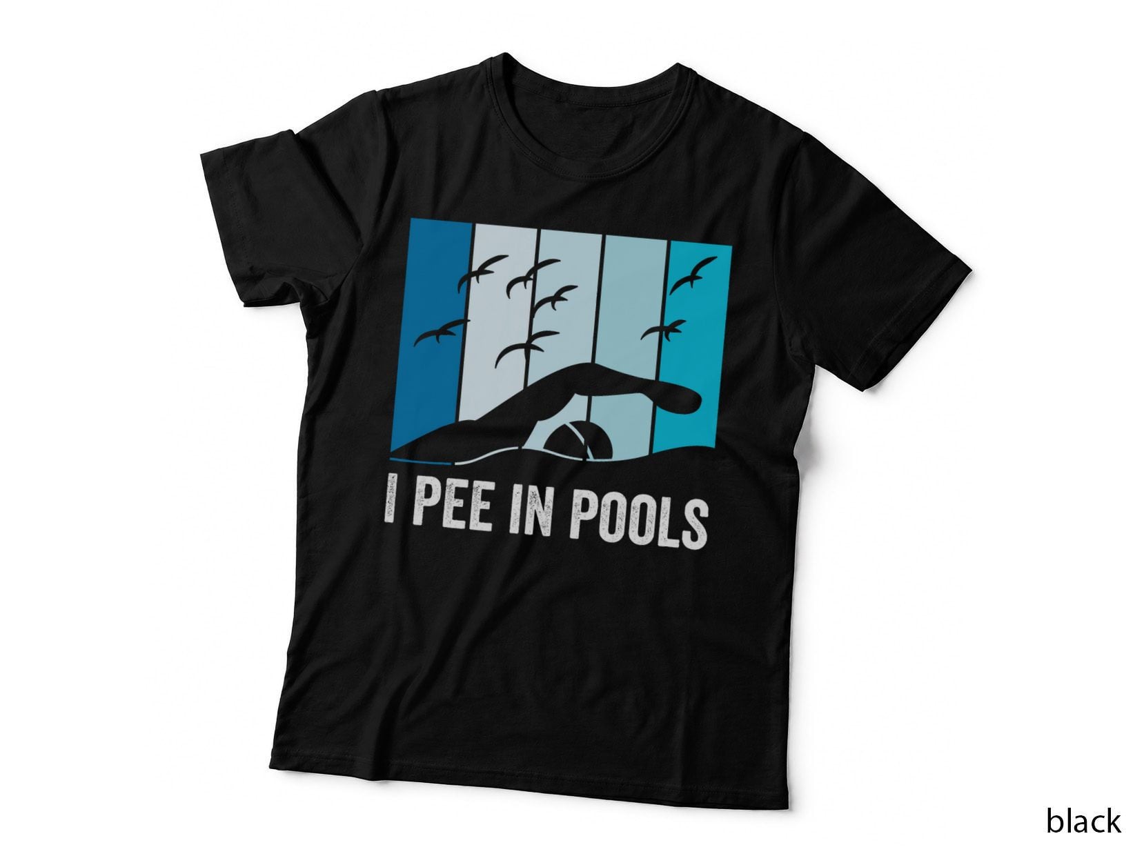 I Pee in Pools Funny Vintage Mens Pool T-Shirt