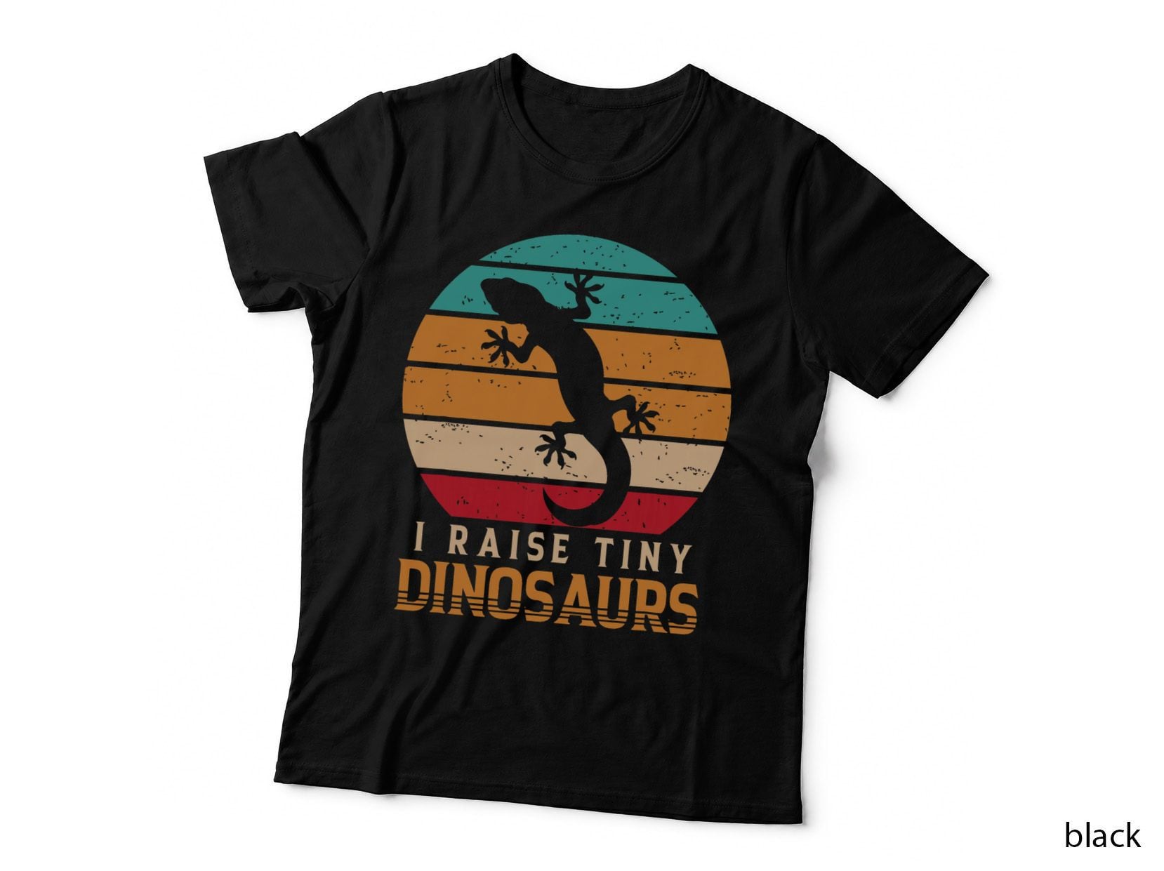 I Raise Tiny Dinosaurs Funny Reptile Pet Retro Leopard Gecko T-Shirt