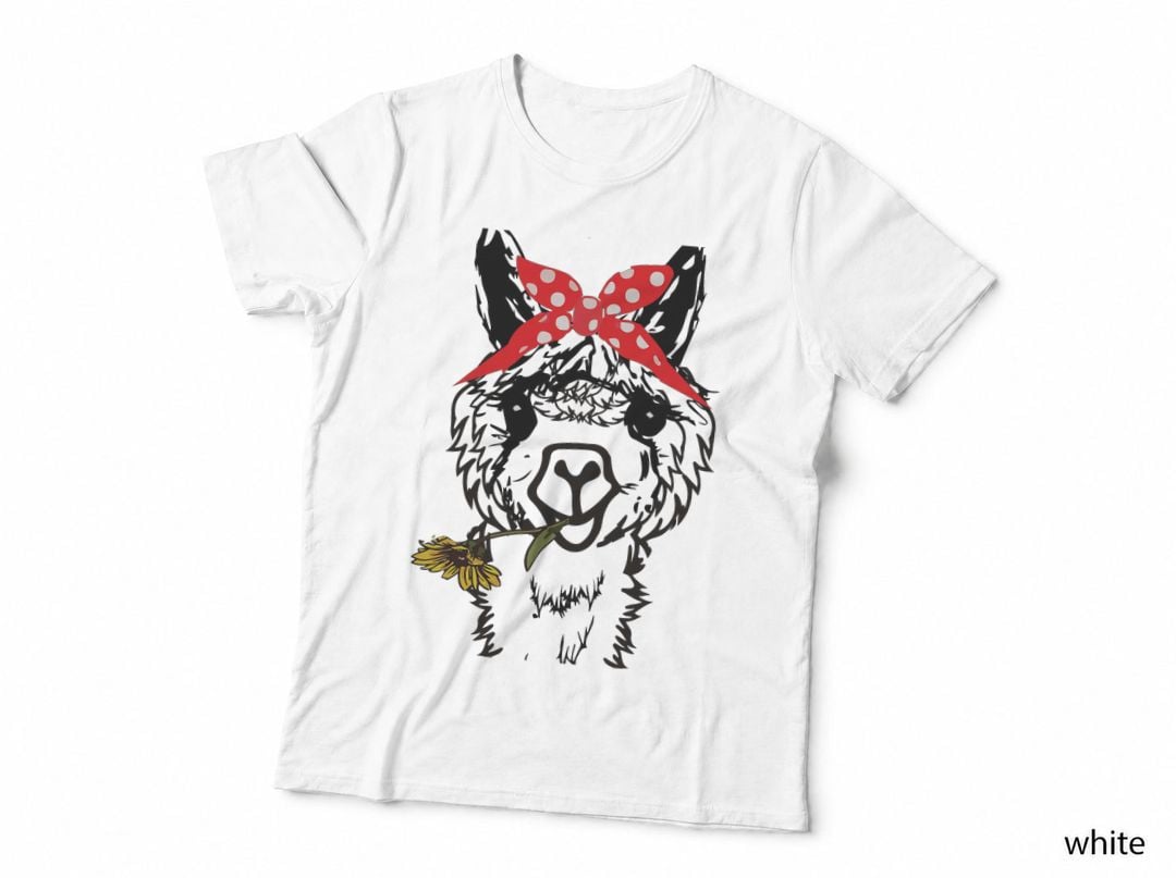 Llama Bandana - Alpaca Llama Animal Graphics Funny T-Shirt