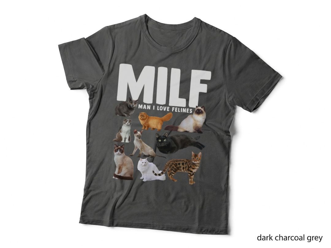 MILF Man I Love Felines Funny Cats Mens T-Shirt