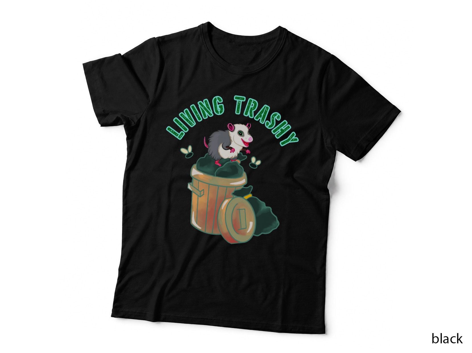 Opossum Lovers Living Trashy Funny Possum Trash Rodent T-Shirt