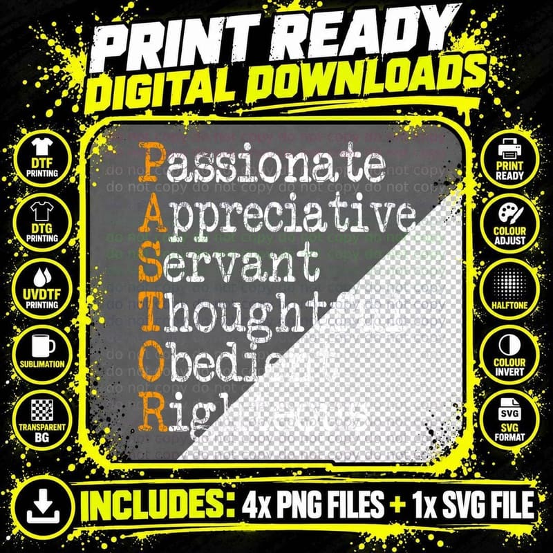 Pastor Facts Funny Appreciation Clergy Minister Graphic Png SVG Digital Bundle