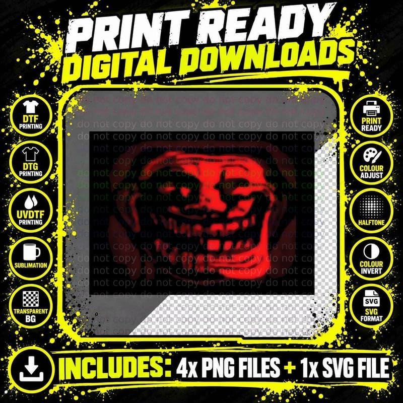 Phonk Trollge Meme T-Shirt Png SVG Digital Bundle