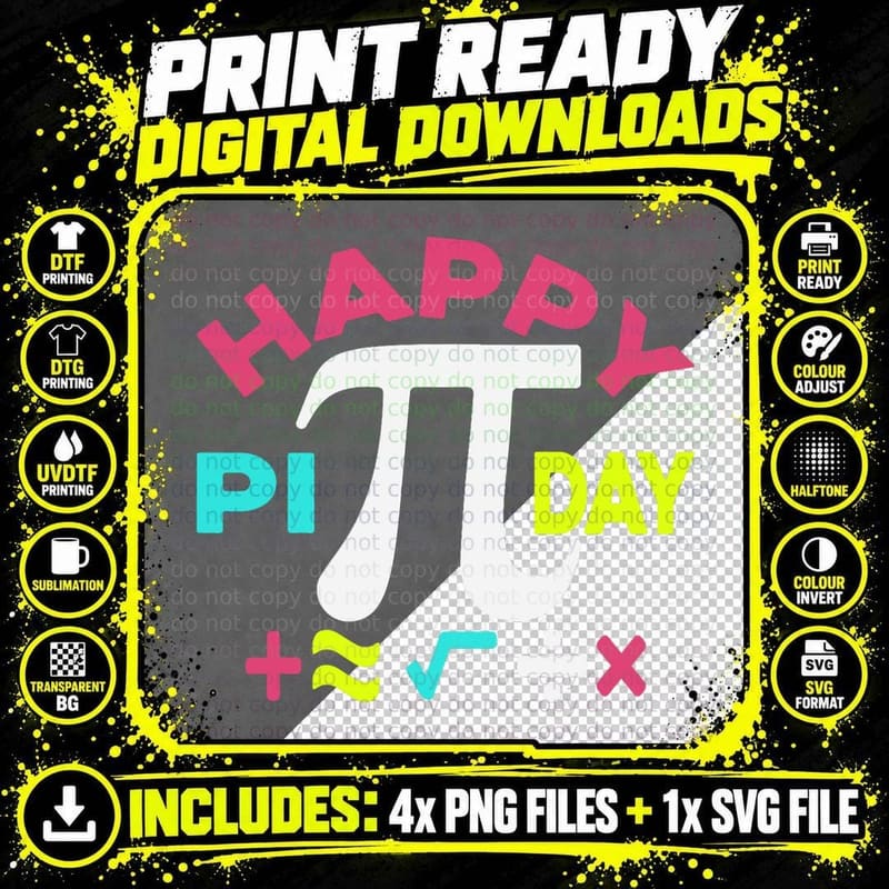 Pi Day Funny Math Number 3.14 Students Maths Teachers Pi Png SVG Digital Bundle