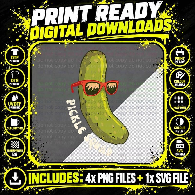 Pickle Squad - Funny Dill with It Team Pickles Lover Png SVG Digital Bundle