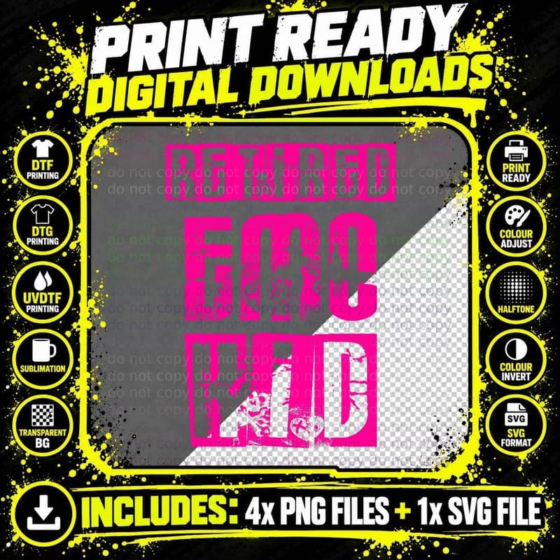Retired Emo Kid Funny Emo Goth T-Shirt Png SVG Digital Bundle
