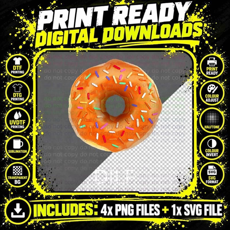 Sarcastic Rude Donut No Milfs a Donut DILF Funny Donut Png SVG Digital Bundle