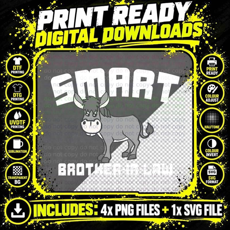 Smart Ass Brother in Law Gifts Funny Gifts Idea Birthday Png SVG Digital Bundle