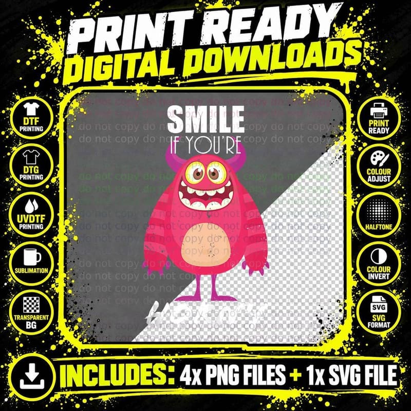 Smile If Your Horny Shirt Funny Adult Gag Swinger Png SVG Digital Bundle