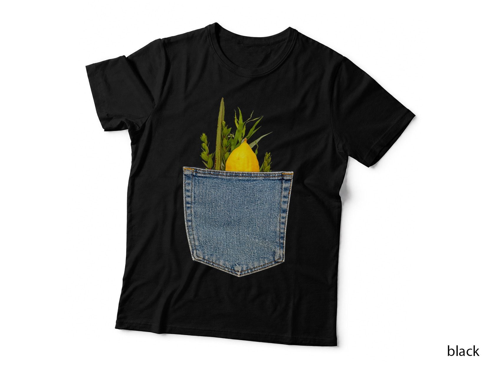 Sukkot Tshirt Funny Four Species Pocket Lulav & Etrog Set