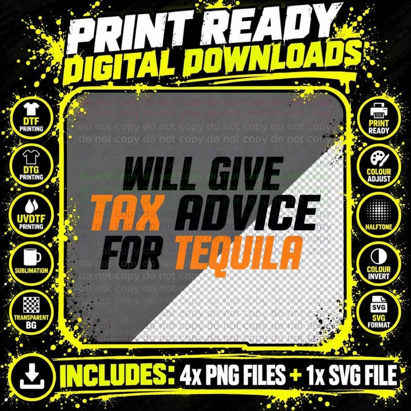 Tax Consultant, CPA, Funny Will Give Tax Advice for Png SVG Digital Bundle
