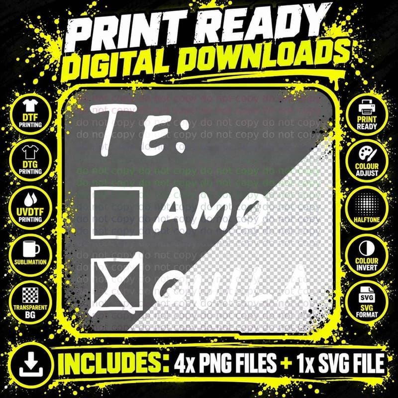 Te Amo Tequila Funny Liquor Alcohol Drinking Love Png SVG Digital Bundle