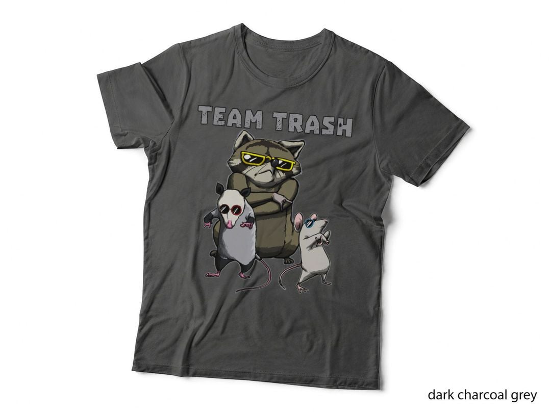 Team Trash Opossum Raccoon Rat Funny Animals Garbage Squad T-Shirt