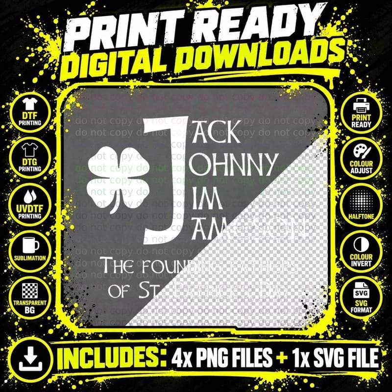 The Founding Fathers of St. Patrick's Day - Funny T-Shirt Png SVG Digital Bundle