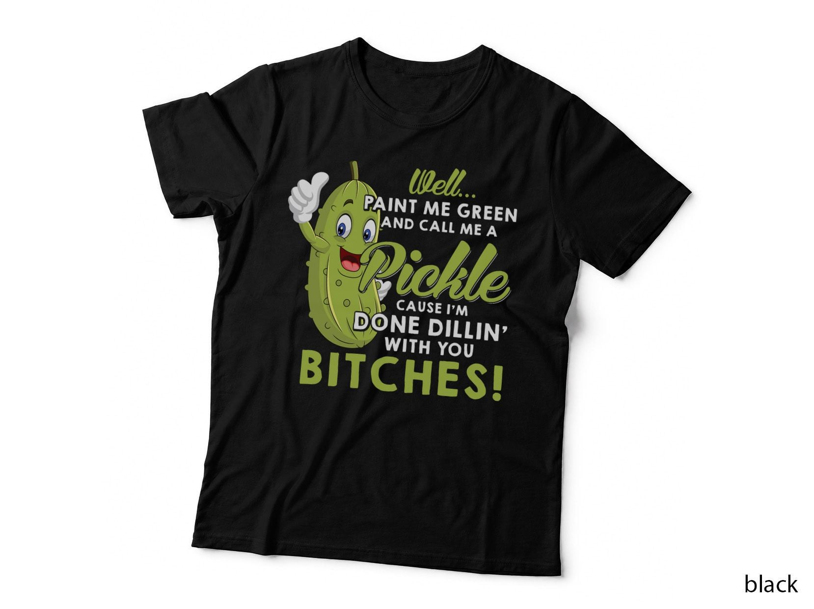 Well Paint Me Green and Call Me a Pickle Bitches Funny Gifts T-Shirt