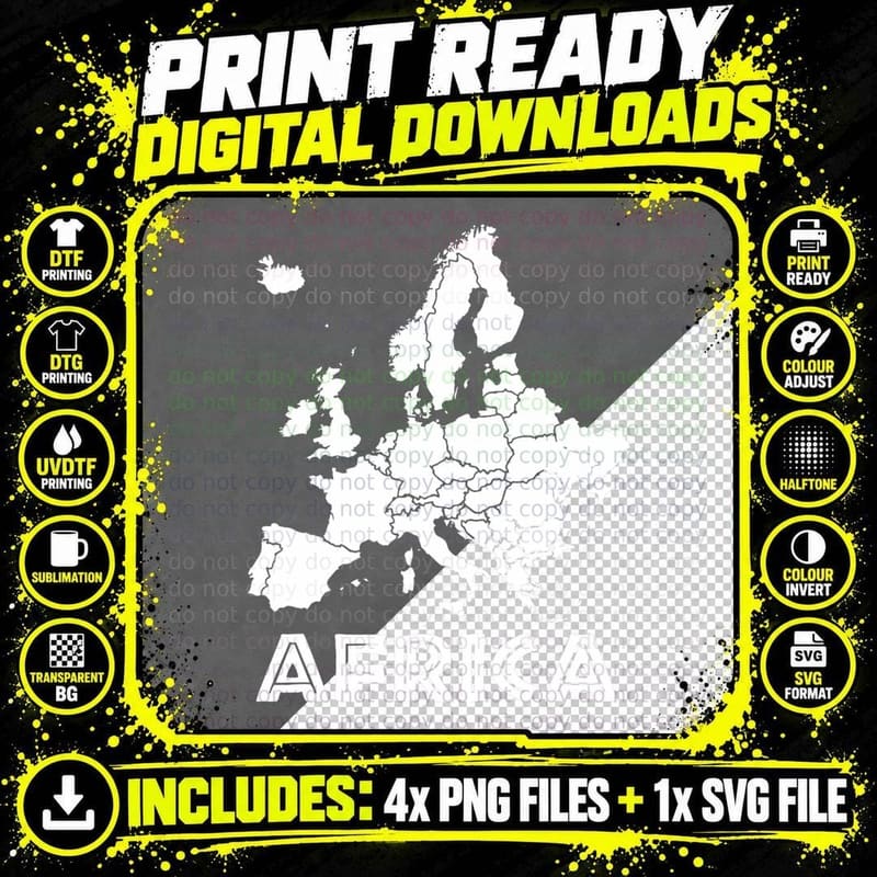 Africa or Europe Ironic Sarcastic Weird Funny Meme Humor Png SVG Digital Bundle