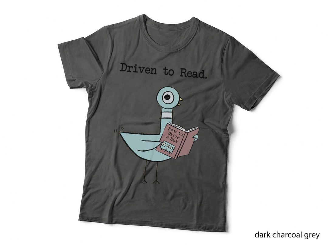 Driven to Read Pigeon Library Reading Books Reader Funny T-Shirt
