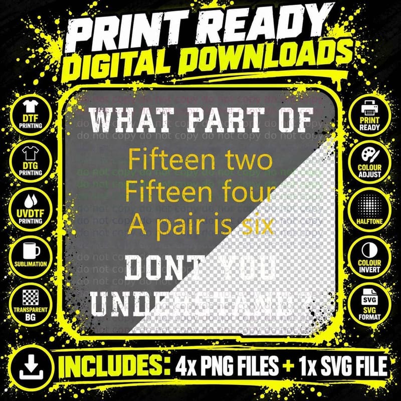 Fifteen Two Fifteen Four a Pair Is Six Funny Cribbage Png SVG Digital Bundle