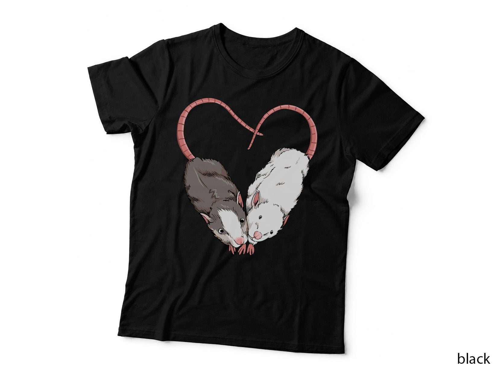 Funny Cute Small Rodent Pet Happy Heart Love Rat Lovers T-Shirt