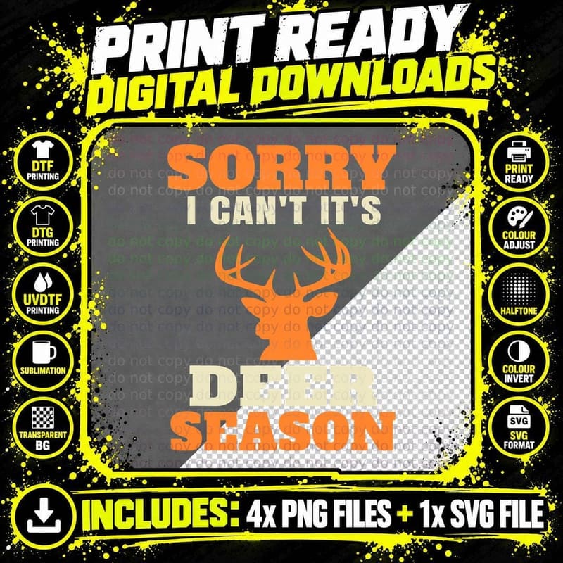 Funny Deer Hunting Saying Joke T-Shirt Png SVG Digital Bundle