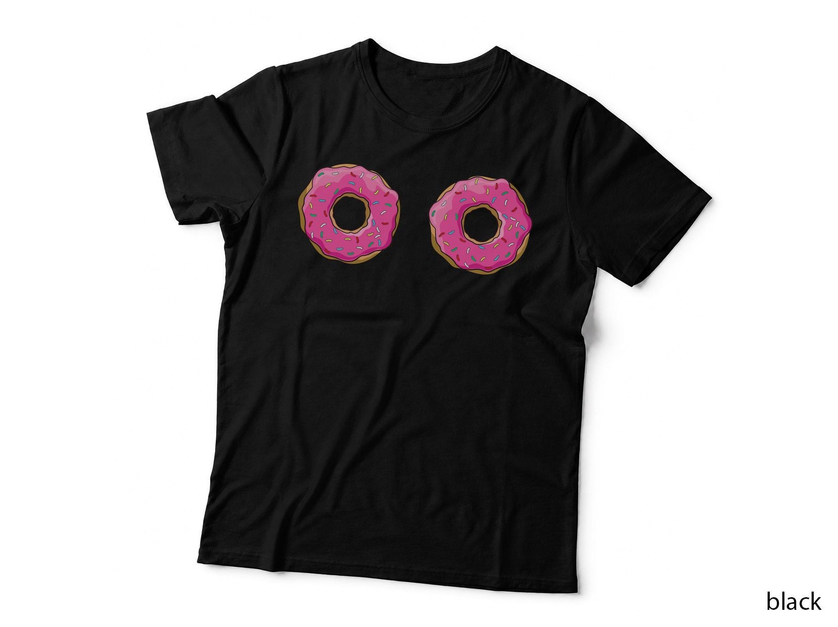 Funny Donut Boobs Sprinkle Doughnut T-Shirt