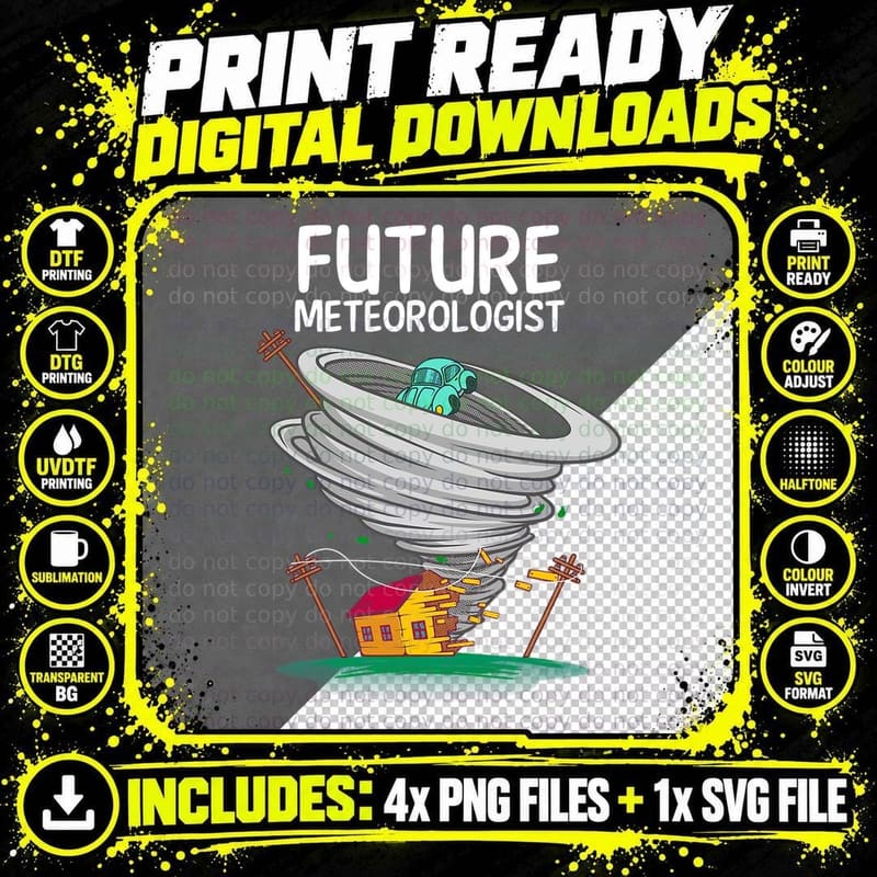 Funny Future Meteorologist Gift for Kids Cool Png SVG Digital Bundle