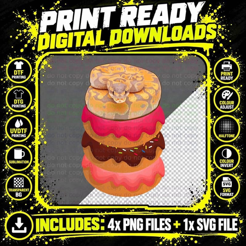 Funny Gifts for Reptile Lovers Ball Python with Png SVG Digital Bundle
