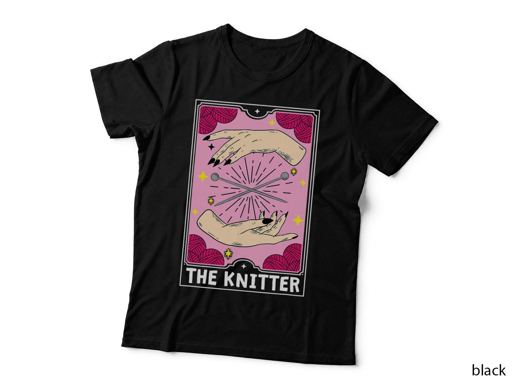 Funny Knitting Knitter Tarot Card T-Shirt