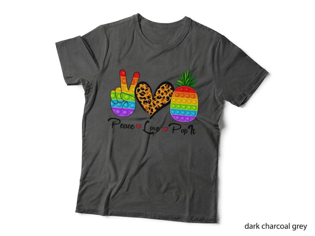 Funny Peace Love Pop It Pineapple Fidget Toy Boys Girls Kids T-Shirt