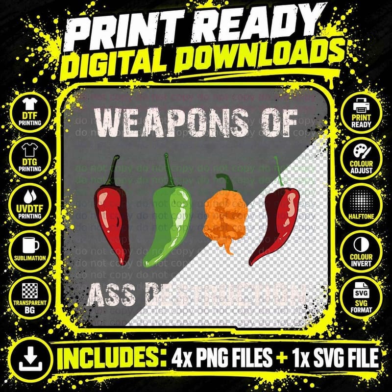 Funny Pepper Chili Head Spicy Hot Foods T-Shirt Png SVG Digital Bundle