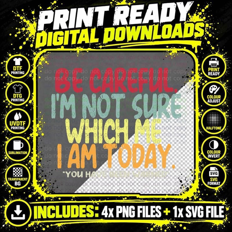 Funny Personality Sarcastic Morning Attitude T-Shirt Png SVG Digital Bundle