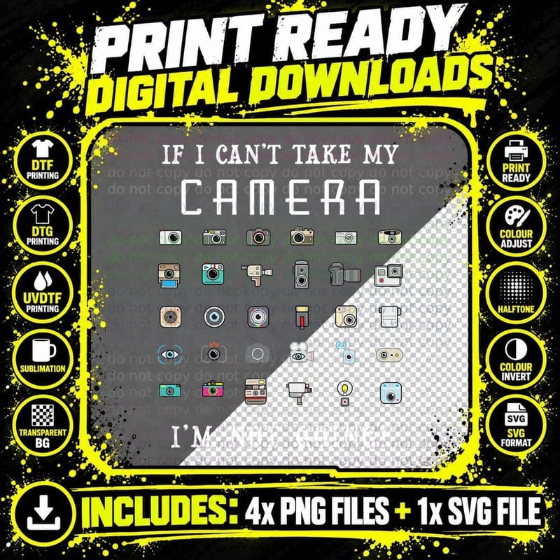 Funny Photographer Videographer Photography Hobby T-Shirt Png SVG Digital Bundle