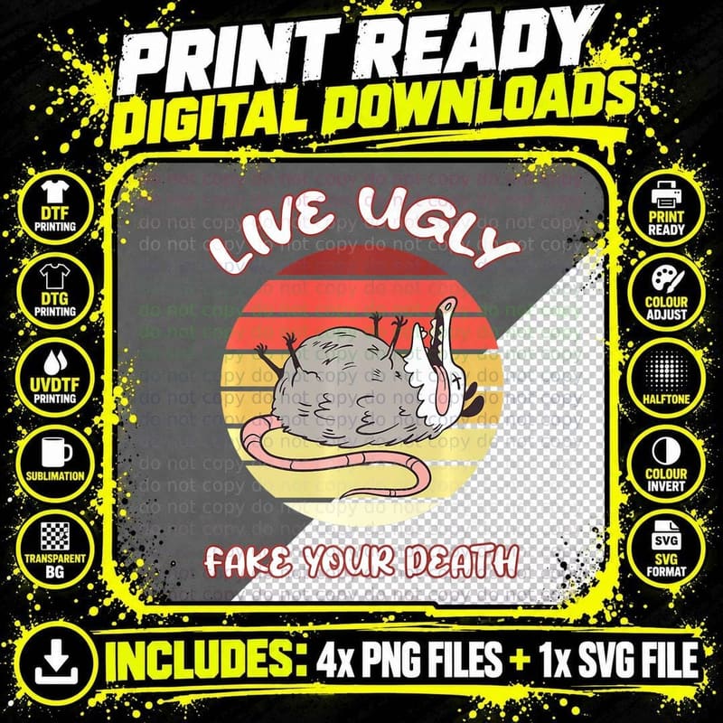 Funny Possum Weird T-Shirt, Humor Gift Lover Saying Png SVG Digital Bundle