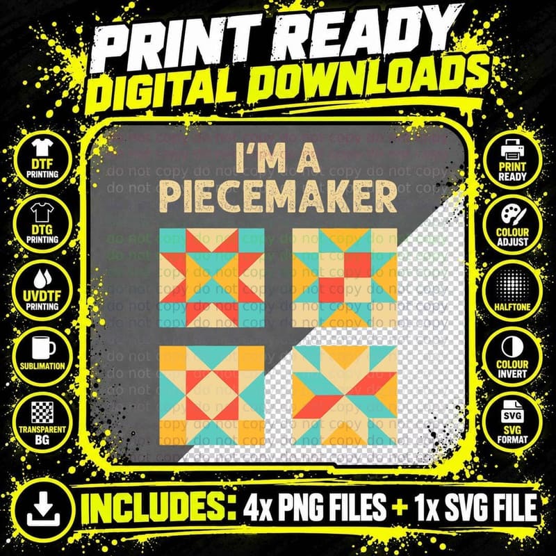 Funny Quilting Designs for Women Girls Quilt Lover Png SVG Digital Bundle