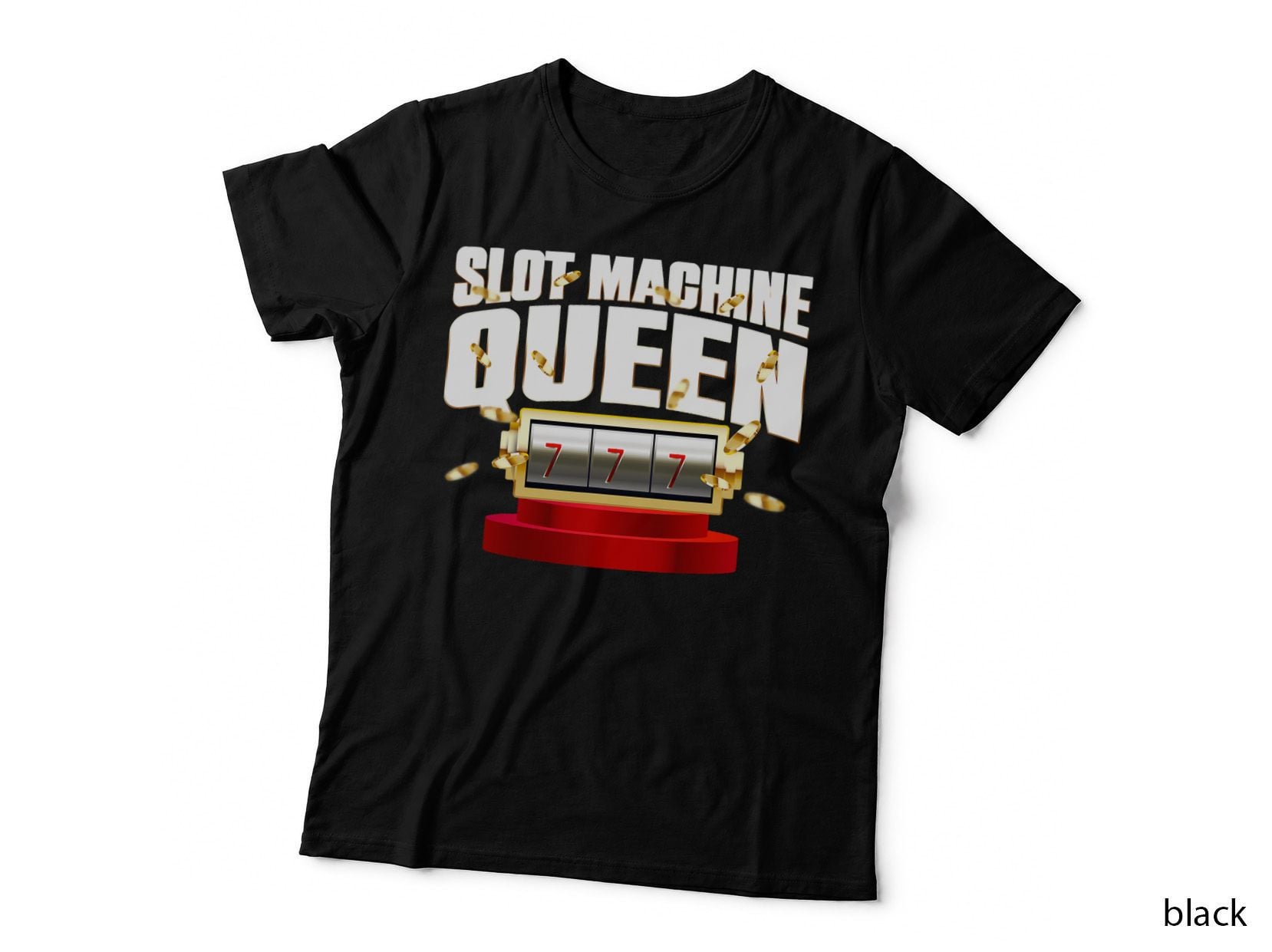 Funny Slot Machine Player Art for Women Casino Lover Gambler T-Shirt